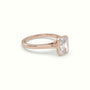 Radiant Cut Diamond Bezel Set Engagement Ring — Rose Gold