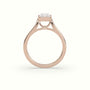 Radiant Cut Diamond Bezel Set Engagement Ring — Rose Gold