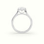 Oval Cut Diamond Bezel Set Engagement Ring — White Gold