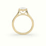 Oval Cut Diamond Bezel Set Engagement Ring — Yellow Gold