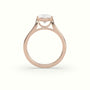 Oval Cut Diamond Bezel Set Engagement Ring — Rose Gold
