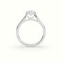 Cushion Cut Diamond Bezel Set Engagement Ring — White Gold