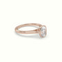 Cushion Cut Diamond Bezel Set Engagement Ring — Rose Gold
