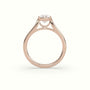 Cushion Cut Diamond Bezel Set Engagement Ring — Rose Gold