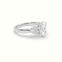 Pear Cut Diamond Side Stone Engagement Ring — White Gold