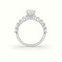 Marquise Cut Diamond Engagement Ring With Side Stones — White Gold