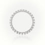 Princess Cut Scallop Set Eternity Wedding Band — White Gold
