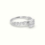 Round Cut Diamond Engagement Ring With Side Stones — White Gold