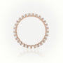 Princess Cut Scallop Set Eternity Wedding Band — Rose Gold