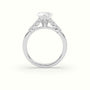 Heart Cut Diamond Engagement Ring With Side Stones — White Gold