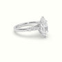 Marquise Cut Diamond Engagement Ring With Side Stones — White Gold