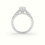 Marquise Cut Diamond Engagement Ring With Side Stones — White Gold