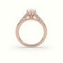 Marquise Cut Diamond Engagement Ring With Side Stones — Rose Gold