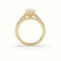 Marquise Cut Diamond Engagement Ring With Side Stones — Yellow Gold