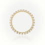 Princess Cut Scallop Set Eternity Wedding Band — Yellow Gold