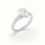 Pear Cut Diamond Engagement Ring With Side Stones — White Gold