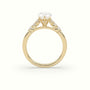 Pear Cut Diamond Engagement Ring With Side Stones — Yellow Gold