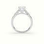 Princess Cut Diamond Engagement Ring With Side Stones — White Gold