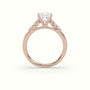 Princess Cut Diamond Engagement Ring With Side Stones — Rose Gold