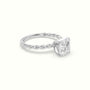Asscher Cut Diamond Solitaire Engagement Ring — White Gold