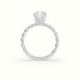 Asscher Cut Diamond Solitaire Engagement Ring — White Gold