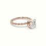 Asscher Cut Diamond Solitaire Engagement Ring — Rose Gold