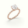 Asscher Cut Diamond Solitaire Engagement Ring — Rose Gold