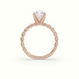 Asscher Cut Diamond Solitaire Engagement Ring — Rose Gold