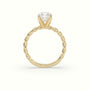 Asscher Cut Diamond Solitaire Engagement Ring — Yellow Gold