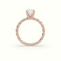 Cushion Cut Diamond Solitaire Engagement Ring — Rose Gold