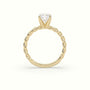 Cushion Cut Diamond Solitaire Engagement Ring — Yellow Gold