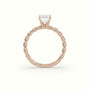 Emerald Cut Diamond Solitaire Engagement Ring — Rose Gold