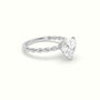Heart Cut Diamond Solitaire Engagement Ring — White Gold