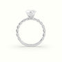 Heart Cut Diamond Solitaire Engagement Ring — White Gold