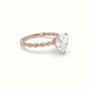Heart Cut Diamond Solitaire Engagement Ring — Rose Gold