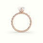 Heart Cut Diamond Solitaire Engagement Ring — Rose Gold