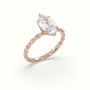 Marquise Cut Diamond Solitaire Engagement Ring — Rose Gold