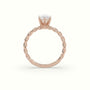 Marquise Cut Diamond Solitaire Engagement Ring — Rose Gold