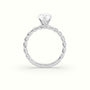 Pear Cut Diamond Solitaire Engagement Ring — White Gold