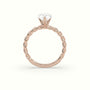 Pear Cut Diamond Solitaire Engagement Ring — Rose Gold