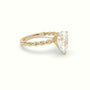 Pear Cut Diamond Solitaire Engagement Ring — Yellow Gold