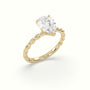 Pear Cut Diamond Solitaire Engagement Ring — Yellow Gold