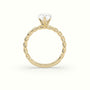 Pear Cut Diamond Solitaire Engagement Ring — Yellow Gold