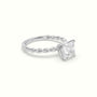 Princess Cut Diamond Solitaire Engagement Ring — White Gold