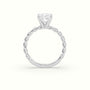 Princess Cut Diamond Solitaire Engagement Ring — White Gold
