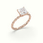 Princess Cut Diamond Solitaire Engagement Ring — Rose Gold