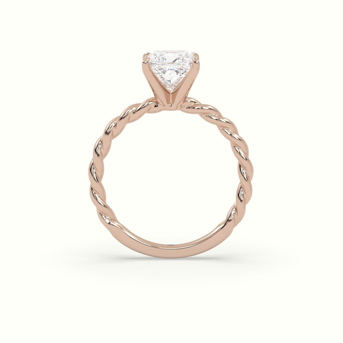 Princess Cut Diamond Solitaire Engagement Ring — Rose Gold