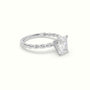 Radiant Cut Diamond Solitaire Engagement Ring — White Gold