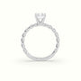 Radiant Cut Diamond Solitaire Engagement Ring — White Gold