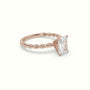Radiant Cut Diamond Solitaire Engagement Ring — Rose Gold